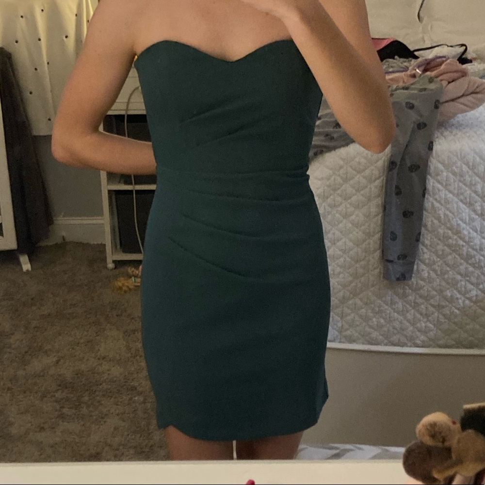 She and Sky green dress